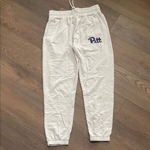 Light Gray Men's Fleece Joggers with Logo